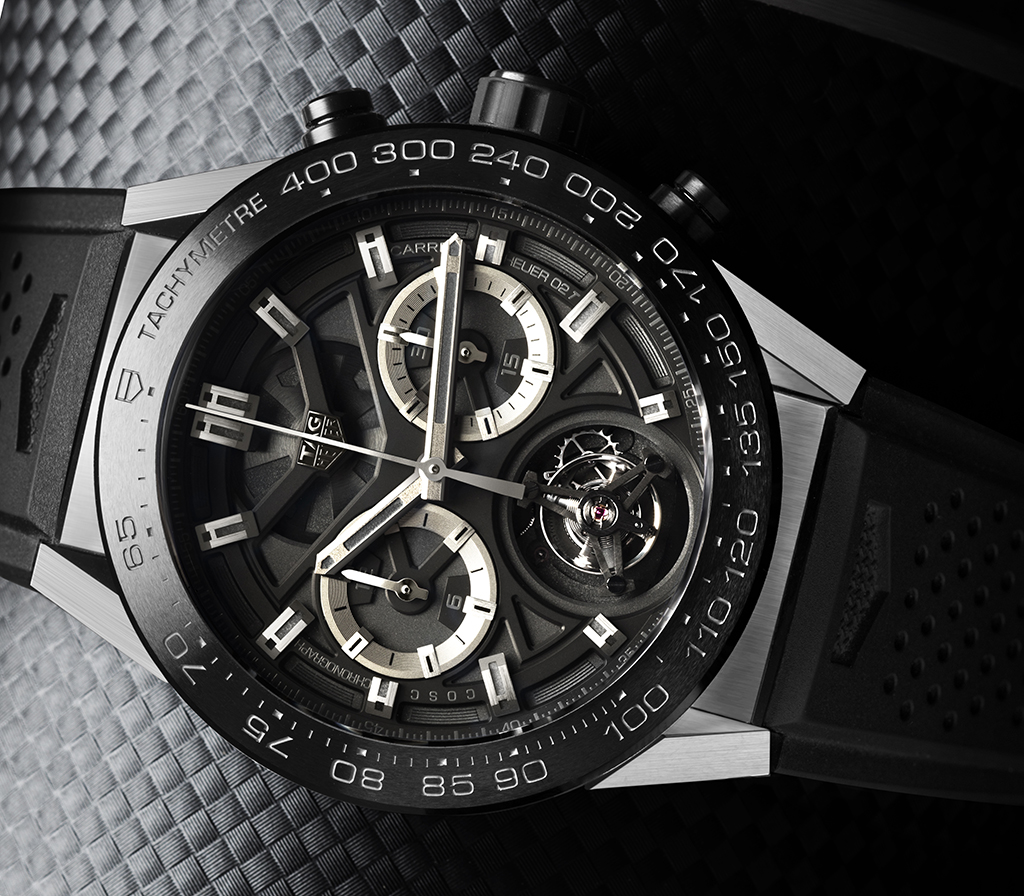 TAG Heuer CARRERA Heuer-02T. New automatic, chronograph with tourbillon. 