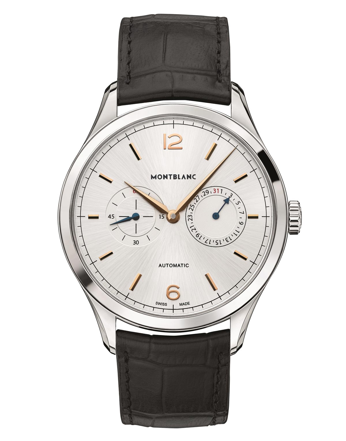 The Montblanc Heritage Chronometrie Twincounter Date, featuring a new in-house movement.