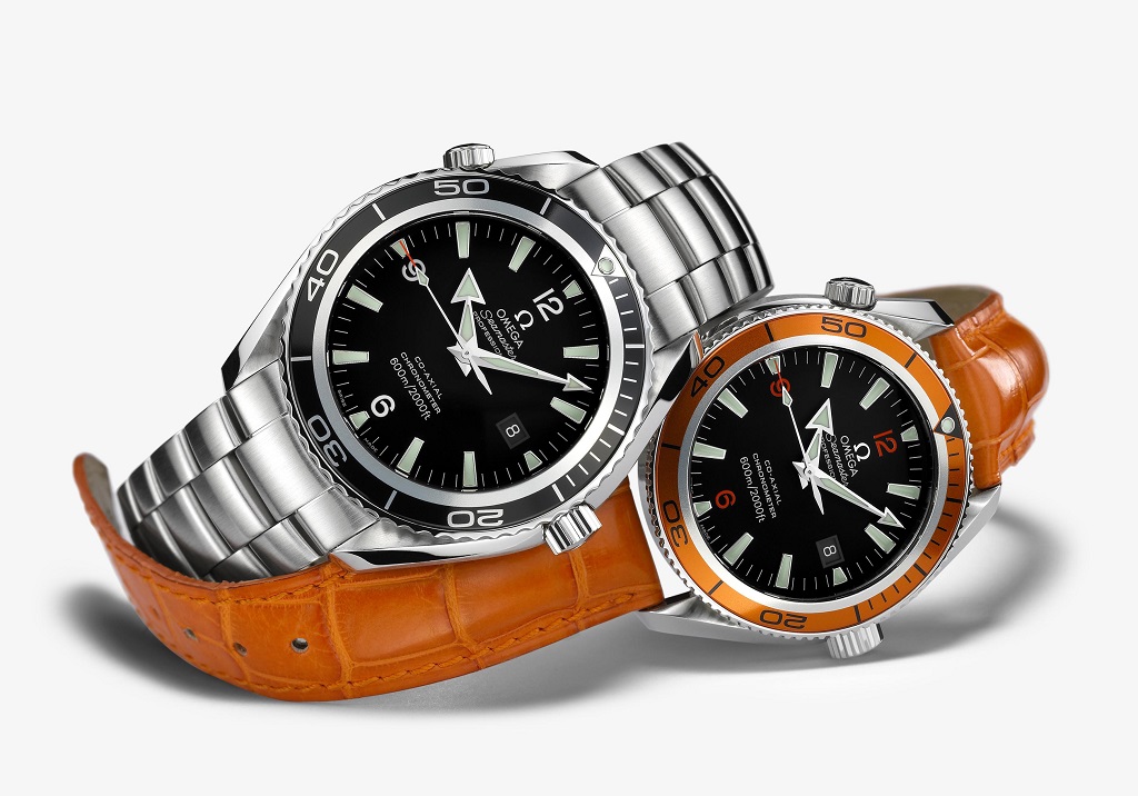The Omega Seamaster Planet Ocean on the right is the same model on the wrist of Chef Neil Perry.