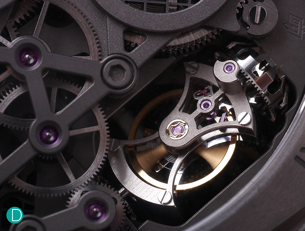 The tourbillon of the P.2005/T is beautifully finished. And as it catches the light, allows a glimpse into its remarkable beauty.