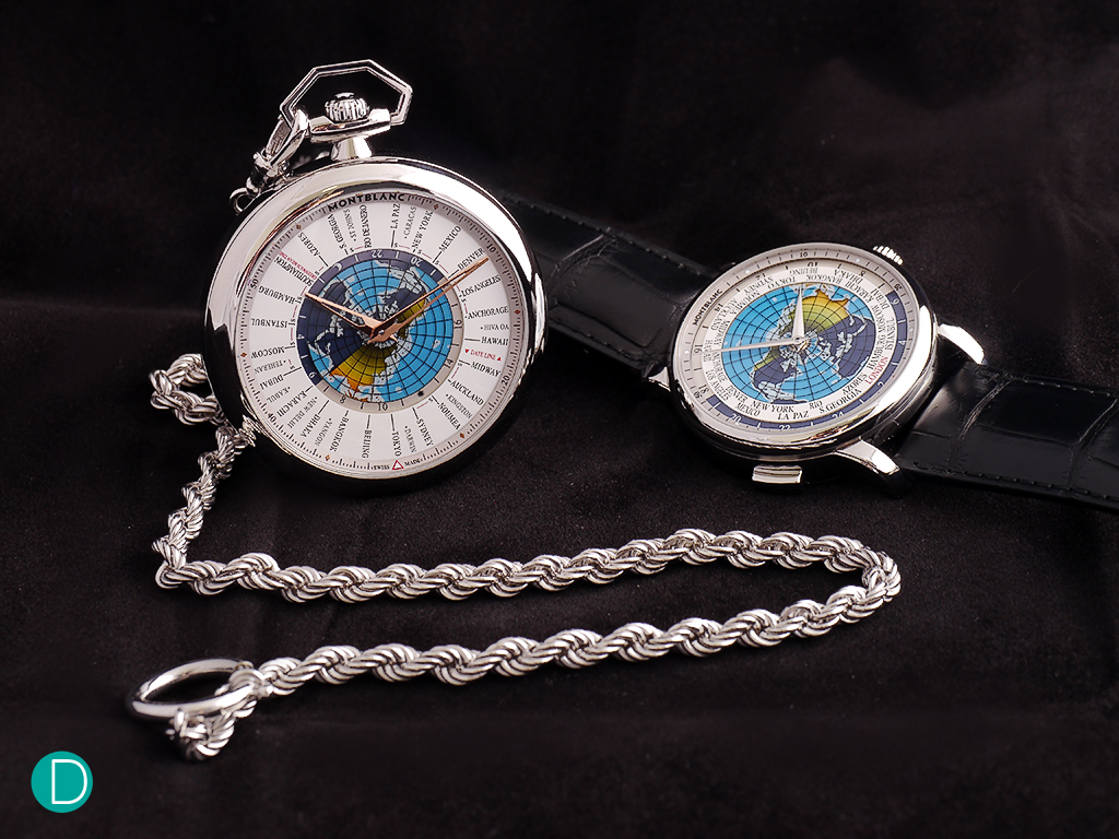 The Montblanc Montblanc 4810 Orbis Terrarum Pocket Watch 110 years Edition: the CEO's choice. And the more practical Montblanc 4810 Orbis Terrarum.
