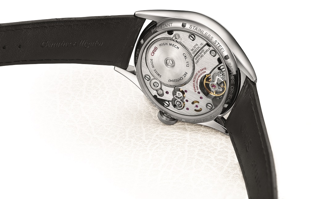 The caseback of the watch, which features the in-house produced Calibre 112.
