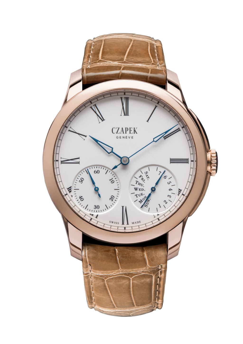 The Czapek & Cie. N.31. This one features a Grand Feu white enamel dial.