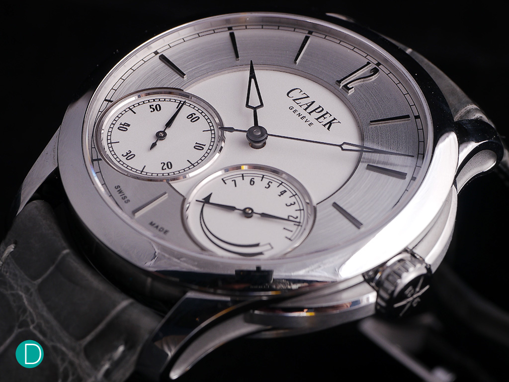 Czapek No 23 in stainless steel with opaline dial. 
