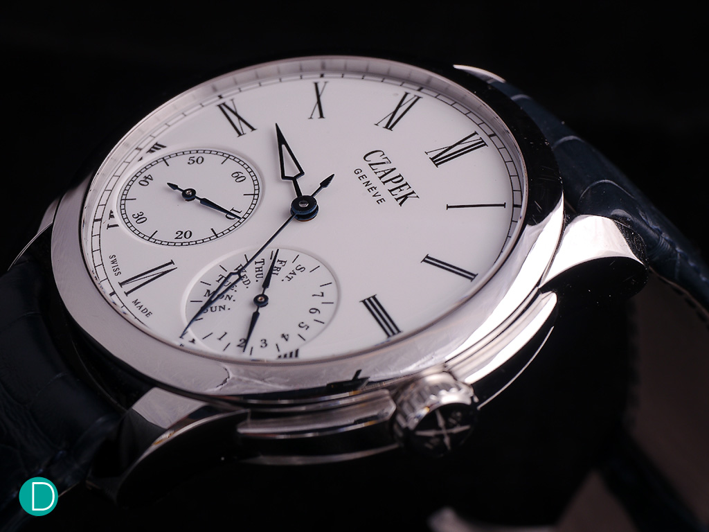 The Czapek No 31, is essentially the same watch as the No 33, but with different hands. More modern, and cleaner look, but loses its linkage to the 3430. It sells for CHF2,000 less than the No 33.