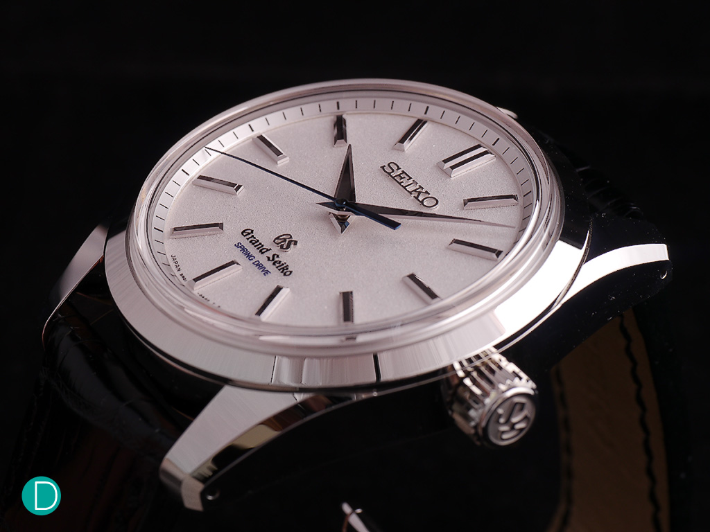 Grand Seiko SBGD001 in platinum. 43mm in diameter, crafted in a proprietary platinum which allows a high gloss polish, and a magnificent spring drive handwound movement.