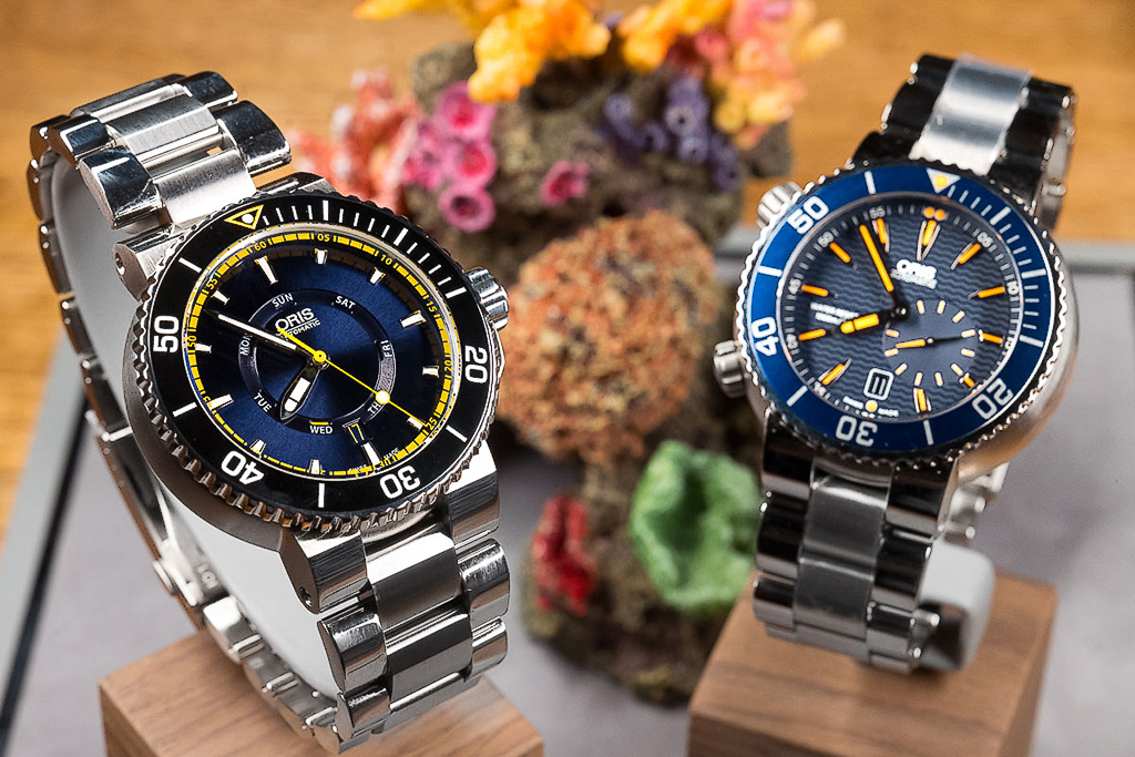 The two Oris Great Barrier Reef Limited Edition watches.