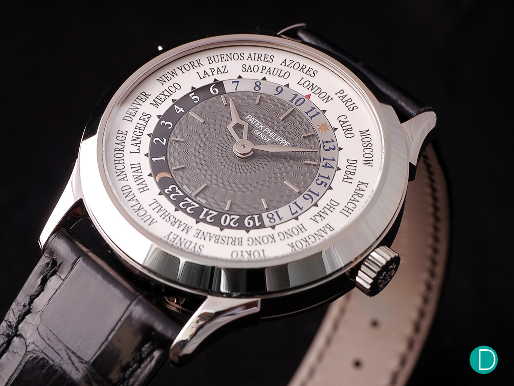 Patek Philippe Ref. 5230 World Time in white gold. 