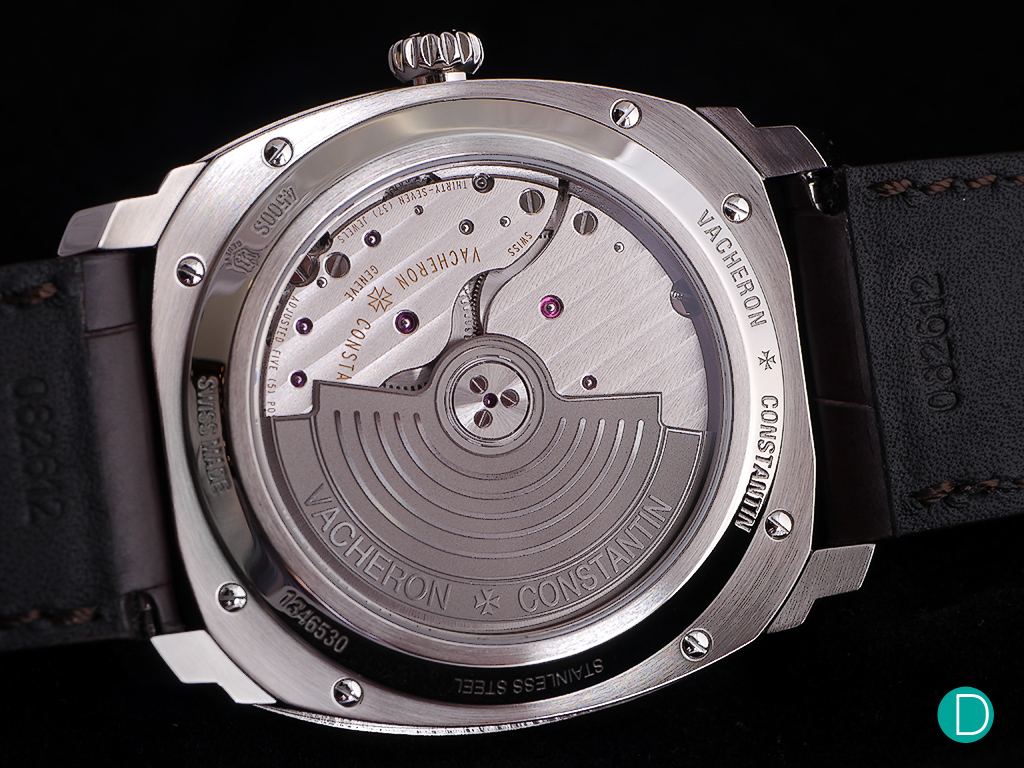 The caseback, showing the new C.5100/1. 